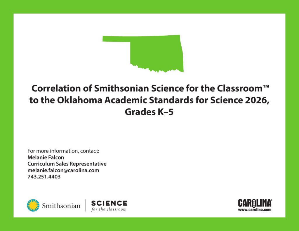 Smithsonian Science Correlation to Oklahoma Academic Standards for Science